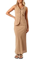 Petal & Pup Peter Cotton Vest Maxi Skirt Set Tan at Nordstrom,