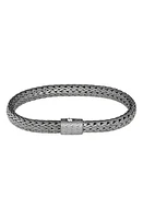 John Hardy Men's Classic Chain Black Rhodium Plate Bracelet in Silver at Nordstrom, Size Large