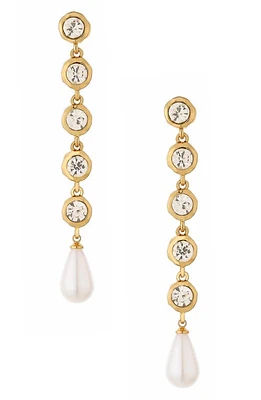 Ettika Imitation Pearl Dangle Earrings in Gold at Nordstrom