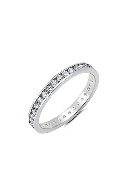 Crislu Cubic Zirconia Eternity Ring in Platinum at Nordstrom, Size 6 Us