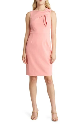 Harper Rose Tie Neck Sleeveless Sheath Dress Coral at Nordstrom,