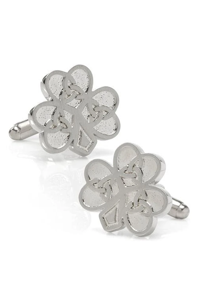 Cufflinks, Inc. Celtic Knot Shamrock Cuff Links in Silver at Nordstrom