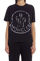 Moncler Oversize Logo Graphic Tee Black at Nordstrom,