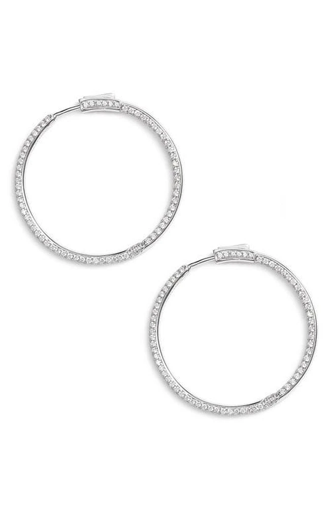 Bony Levy Inside Out Diamond Hoop Earrings in White Gold at Nordstrom