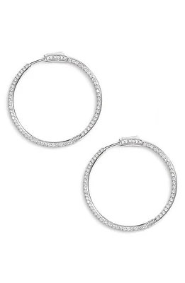 Bony Levy Inside Out Diamond Hoop Earrings in White Gold at Nordstrom