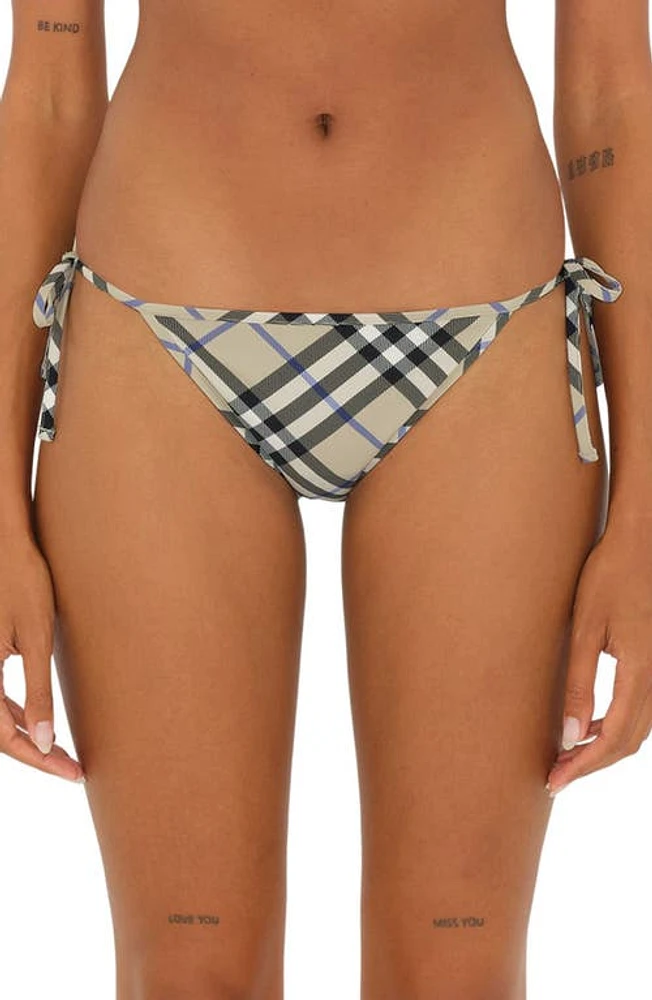 burberry Check String Bikini Bottoms Lichen Ip at Nordstrom,