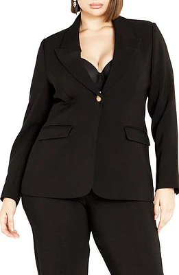 City Chic Kara Blazer Black at Nordstrom,