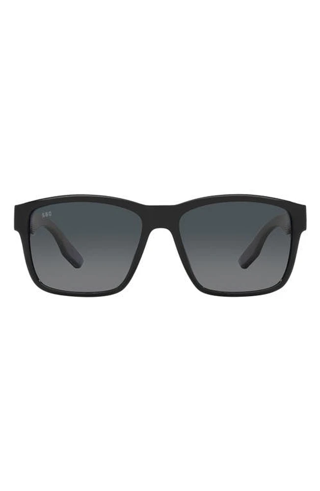 Costa Del Mar Paunch 57mm Gradient Square Sunglasses in Black at Nordstrom