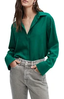 MANGO Button-Up Shirt Green at Nordstrom,