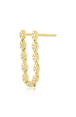 EF Collection Diamond Eternity Drop Earring in 14K Yellow Gold at Nordstrom