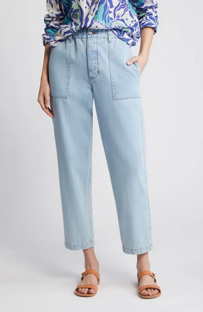 XÍRENA Mercer High Waist Utility Ankle Jeans Light Blue at Nordstrom,