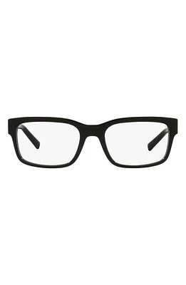 Dolce & Gabbana 55mm Rectangular Optical Glasses in Black at Nordstrom