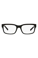 Dolce & Gabbana 55mm Rectangular Optical Glasses in Black at Nordstrom