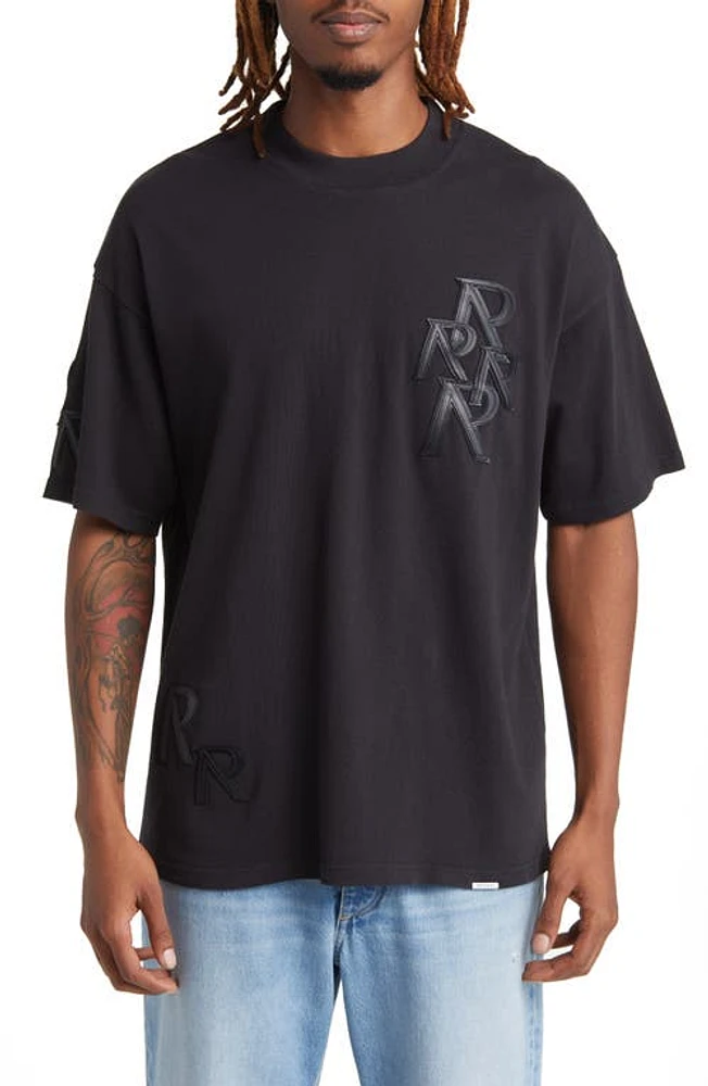 Represent Appliqué Initial T-Shirt Off Black at Nordstrom,