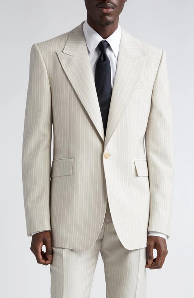 Alexander McQueen Pinstripe Wool & Mohair Barathea Sport Coat Ice Grey at Nordstrom, Us