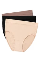 Wacoal B Smooth Assorted 3-Pack High Cut Briefs Basic at Nordstrom,