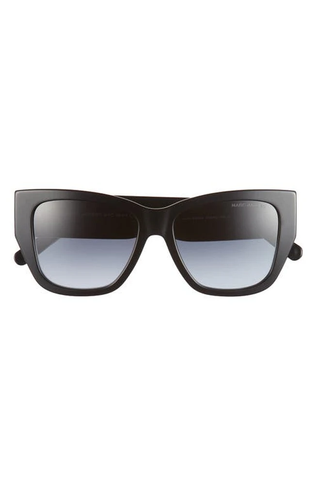 Marc Jacobs 55mm Cat Eye Sunglasses in Black Grey/Grey Shaded at Nordstrom