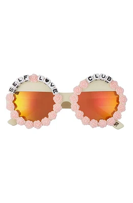 Rad + Refined Self Love Club Round Sunglasses in / Mirrored at Nordstrom