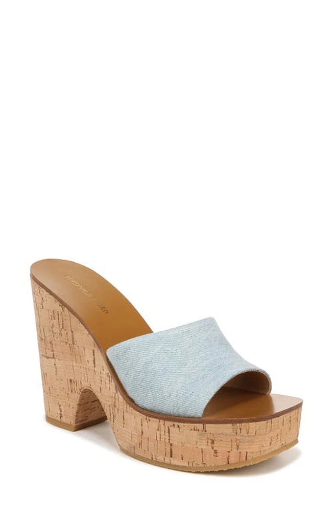 Veronica Beard Paulita Platform Slide Sandal in Vista Blue at Nordstrom, Size 6.5