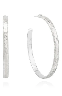 Anna Beck Large Hammered Hoop Earrings in Silver at Nordstrom