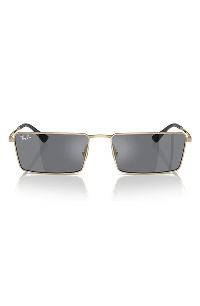 Ray-Ban Emy 56mm Rectangular Sunglasses in Light Gold at Nordstrom