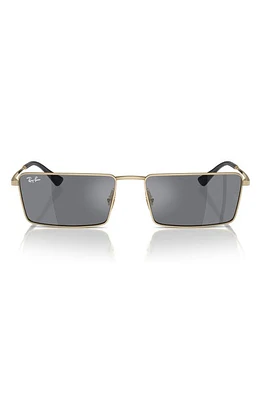 Ray-Ban Emy 56mm Rectangular Sunglasses in Light Gold at Nordstrom