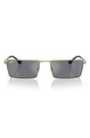 Ray-Ban Emy 56mm Rectangular Sunglasses in Light Gold at Nordstrom