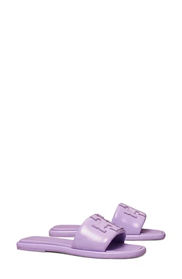 Tory Burch Double-T Leather Sport Slide Sandal Lavender Cloud at Nordstrom,