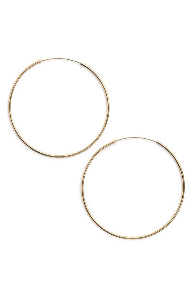 Argento Vivo Sterling Silver Argento Vivo Extra Large Endless Hoop Earrings in Gold at Nordstrom