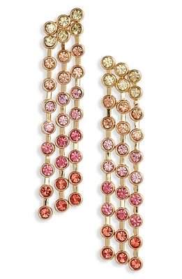 ROXANNE ASSOULIN The Cascade Crystal Fringe Earrings in Multi Pink at Nordstrom