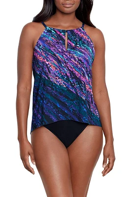 Miraclesuit Mood Ring Peephole Tankini Swim Top Purple Multi at Nordstrom,