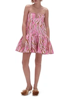 Aje Willow Sweetheart Minidress in Dappled Flame at Nordstrom, Size 8 Us