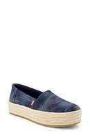 TOMS Valencia Platform Espadrille Navy at Nordstrom,