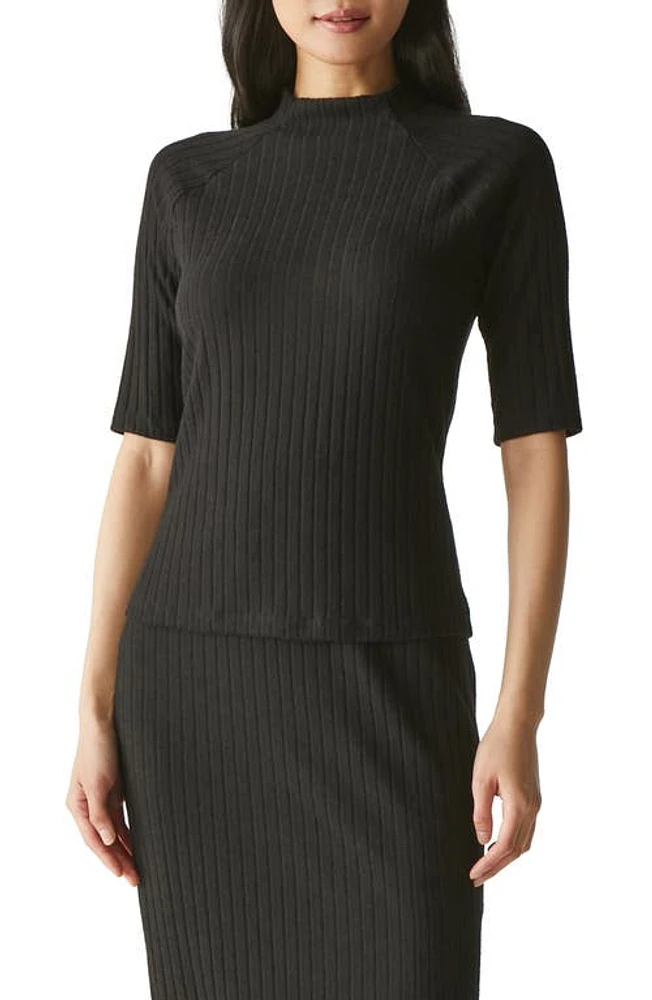 Michael Stars Nadine Mock Neck Top in Black at Nordstrom, Size Small