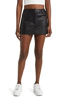 BY. DYLN Tobia Faux Leather Miniskirt in Black at Nordstrom, Size Large