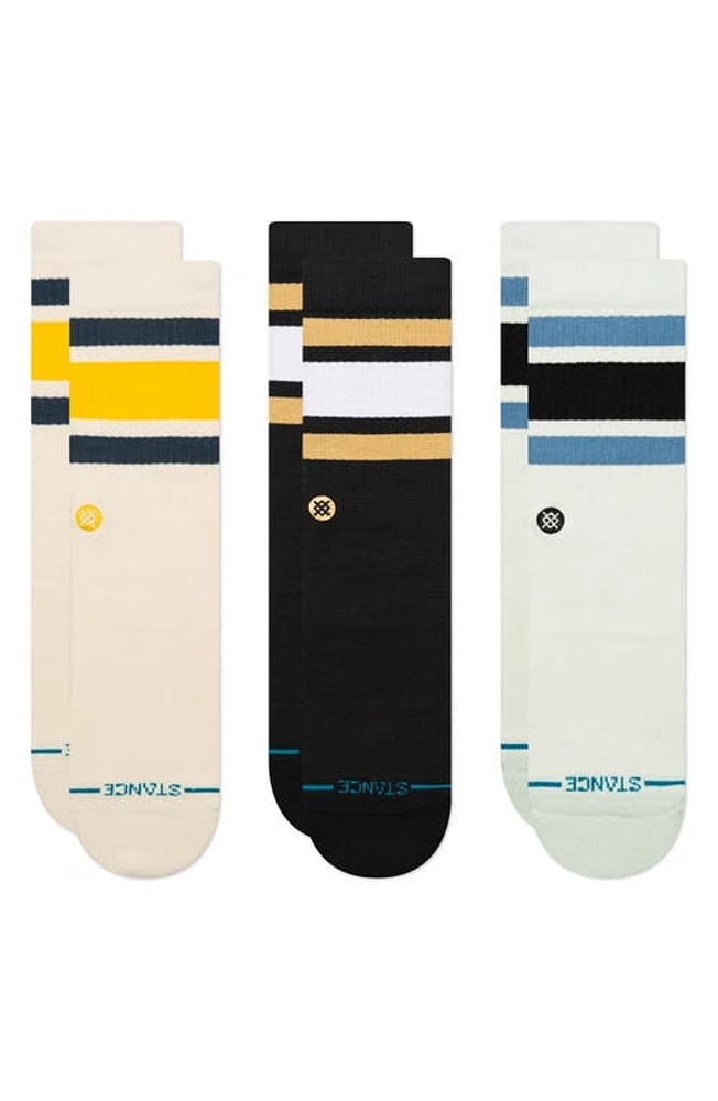 Stance Boyd Assorted 3-Pack Quarter Socks in Cream at Nordstrom, Size Medium