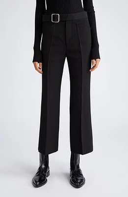 Jil Sander Belted Crop Pants in 001-Black at Nordstrom, Size 8 Us