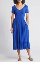 Loveappella Short Sleeve Midi Dress at Nordstrom,