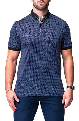 Maceoo Mozartvix Blue Jersey Polo at Nordstrom, Size 2