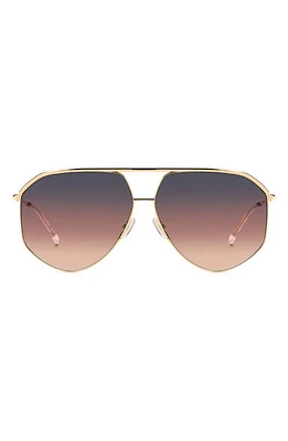 Isabel Marant Wild Metal 64mm Gradient Oversize Aviator Sunglasses in Rose Gold/ at Nordstrom