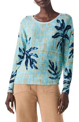 NIC+ZOE Reef Tide Sweater Aqua Multi at Nordstrom, P