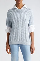 Eleventy Textured Open Stitch Sweater Baby Blue at Nordstrom,