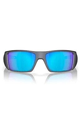 Oakley Heliostat 61mm Prizm Polarized Rectangular Sunglasses in Sapphire at Nordstrom