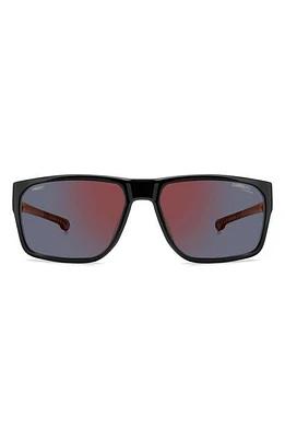 Carrera Eyewear x Ducati 59mm Rectangular Sunglasses in Black/Red Mirror Polar at Nordstrom