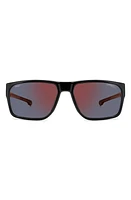 Carrera Eyewear x Ducati 59mm Rectangular Sunglasses in Black/Red Mirror Polar at Nordstrom