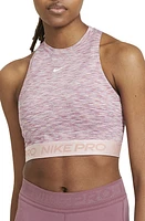 Nike Pro Space Dye Crop Tank in Sweet Beet/Pink Glaze/White at Nordstrom, Size X-Small