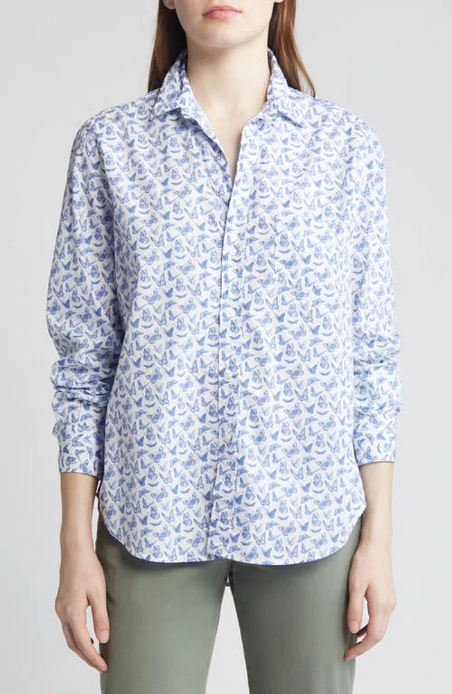 Frank & Eileen Relaxed Button-Up Shirt Blue Butterflies at Nordstrom,