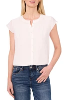 CeCe Scalloped Cap Sleeve Top at Nordstrom,