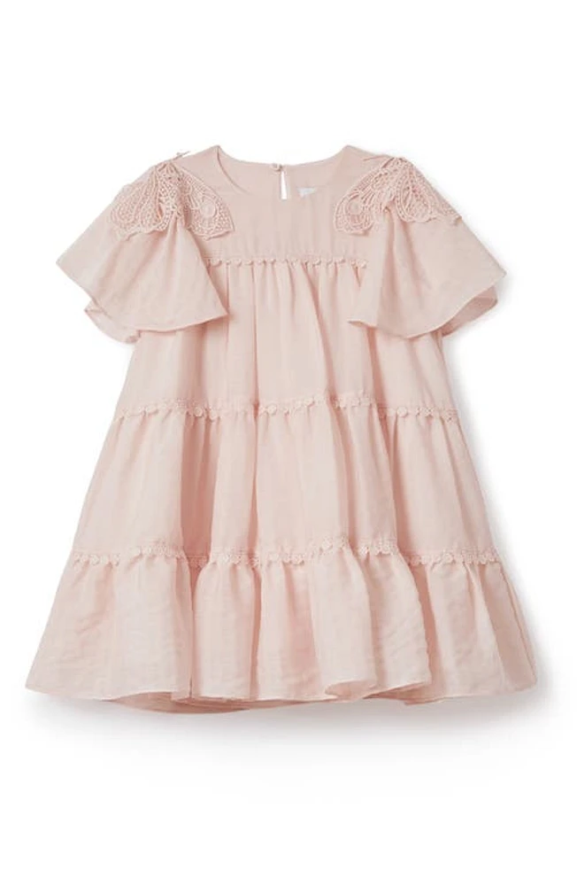 Reiss Kids' Leonie Jr. Tiered Dress Pink at Nordstrom, Y