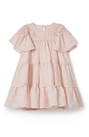 Reiss Kids' Leonie Jr. Tiered Dress Pink at Nordstrom, Y